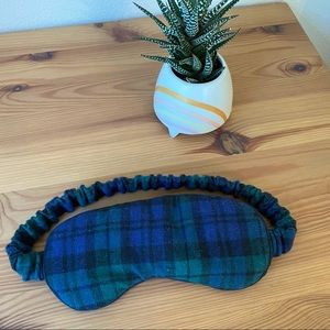 J. Crew Sleep Eyemask in soft plaid flannel